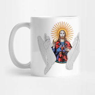 Jesus Christ and the angels praying Mug